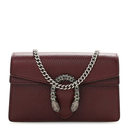 Gucci Dollar Calfskin Crystal Super Mini Dionysus Shoulder Bag Vintage Bordeaux Black Diamond 1 of 9