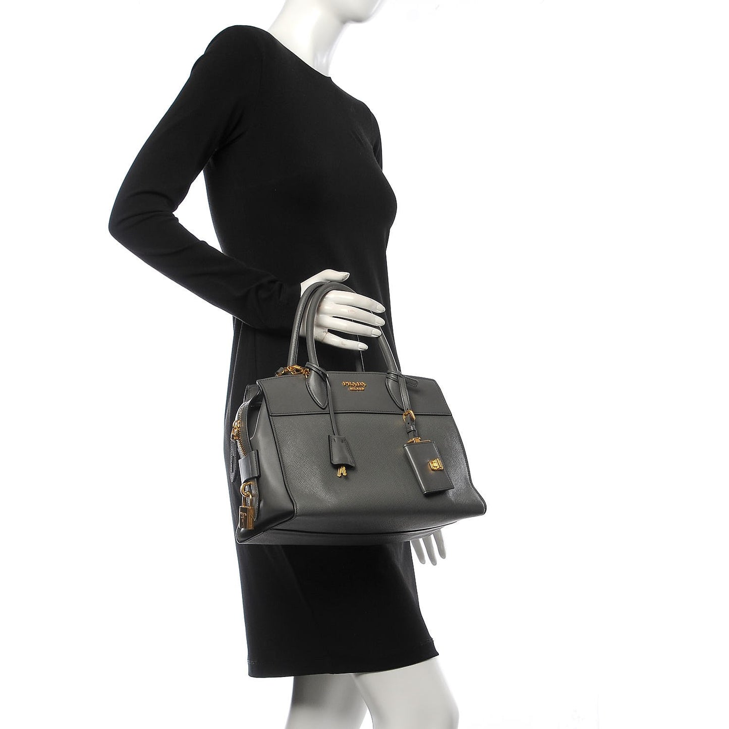 Saffiano City Calf Medium Esplanade Tote Mercurio