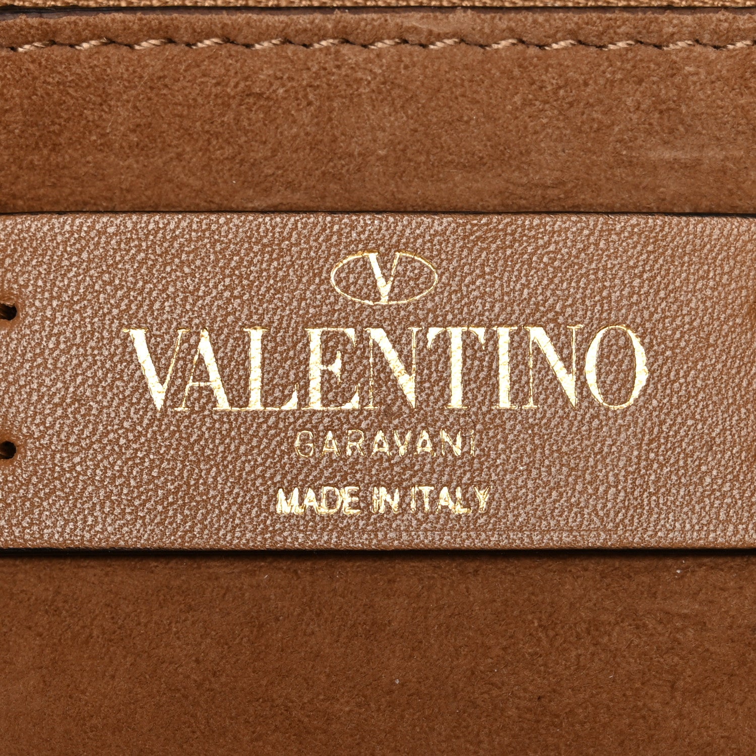 Valentino Garavani Cashmere Large Roman Stud Shoulder Bag Saddle Brown 6 of 9