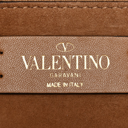 Valentino Garavani Cashmere Large Roman Stud Shoulder Bag Saddle Brown 6 of 9