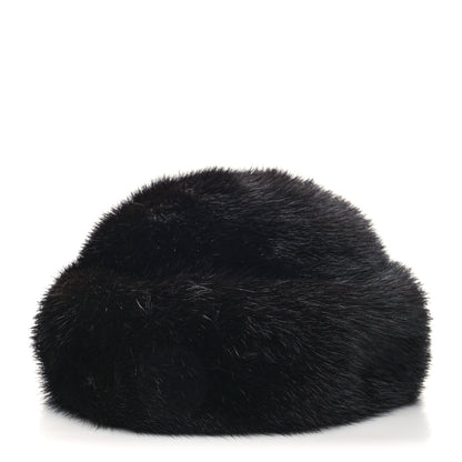 Chanel Mink Fur Hat 59 Black 1 of 7