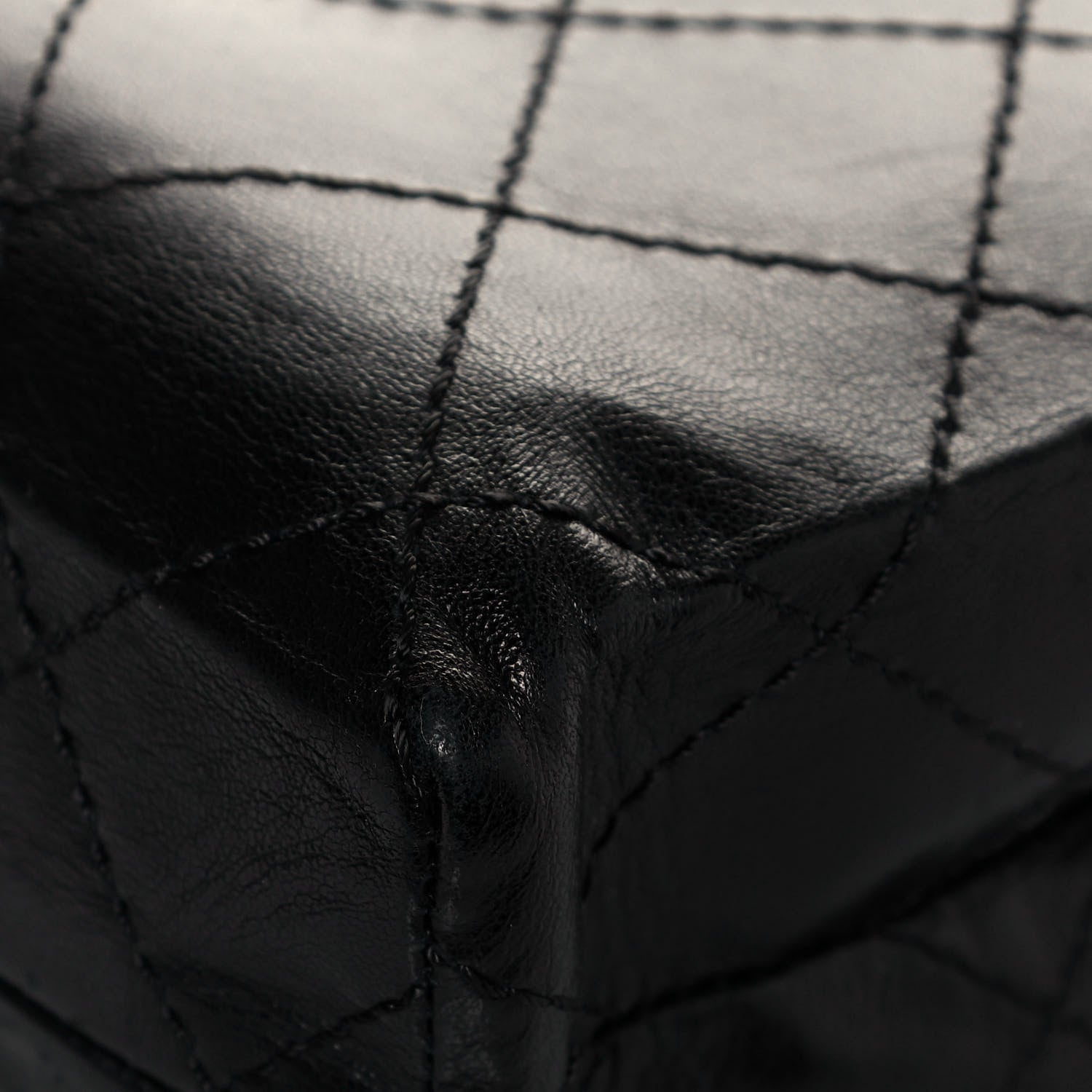 Chanel Lambskin Quilted Vertical Tote Black White 10 of 12