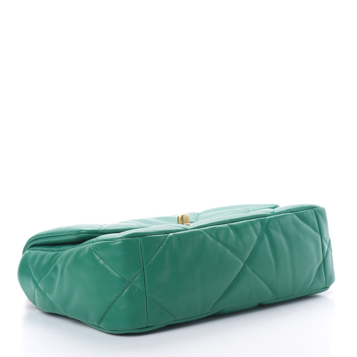 Lambskin Quilted Medium 19 Flap Green