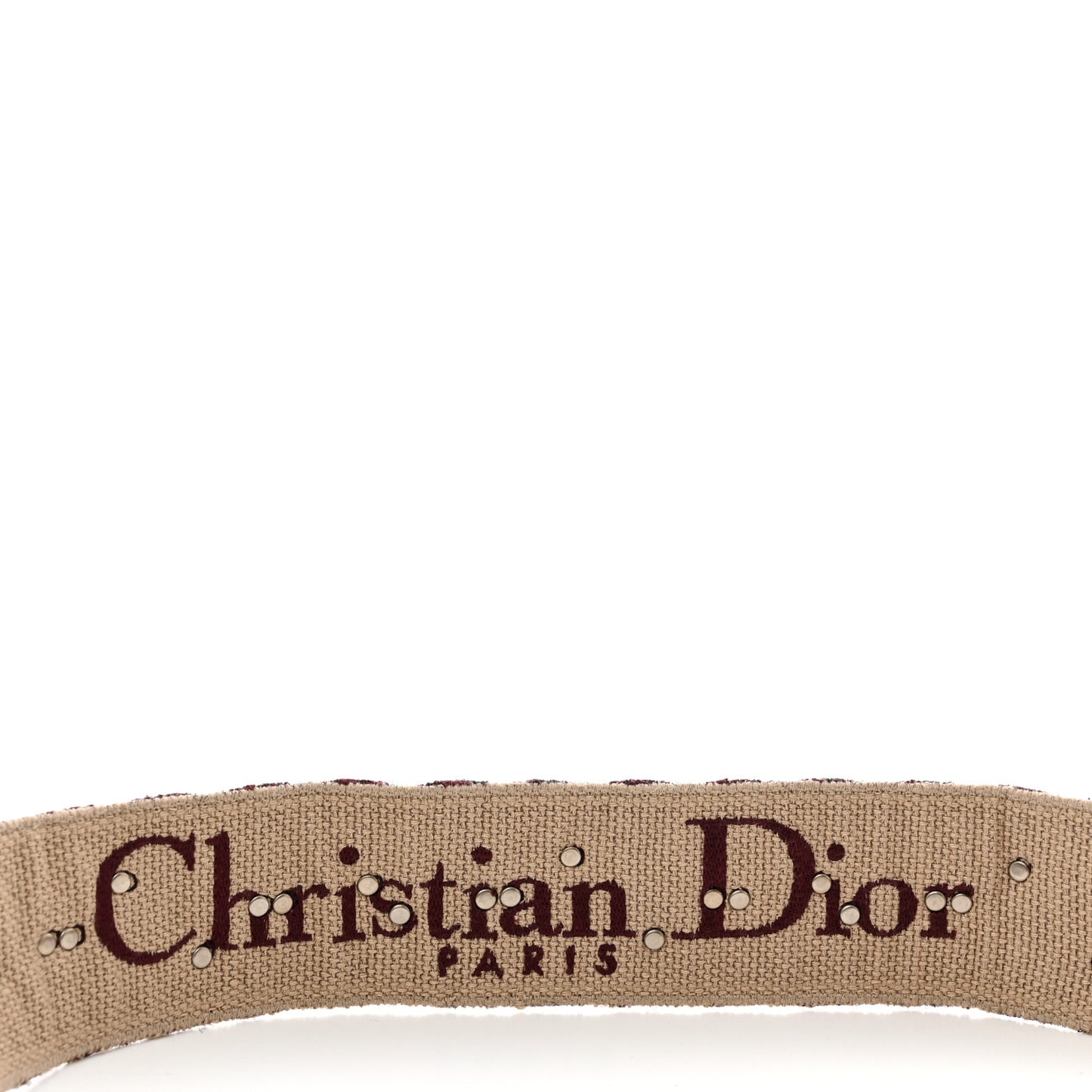 Oblique Studded Shoulder Strap Burgundy