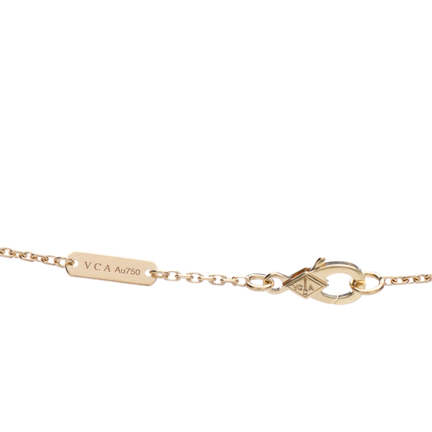 Van Cleef & Arpels 18K Yellow Gold Diamond Mini Frivole 3 Flowers Pendant Necklace 4 of 4