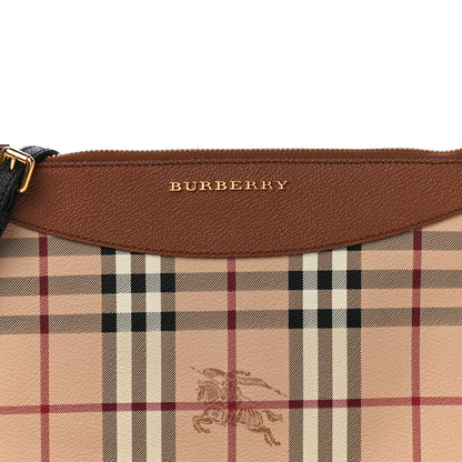 Burberry Haymarket Check Peyton Crossbody Clutch Bag Toffee 8 of 15