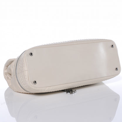 Chanel Calfskin Stitched Large Expandable Flap Bag White 4 of 7