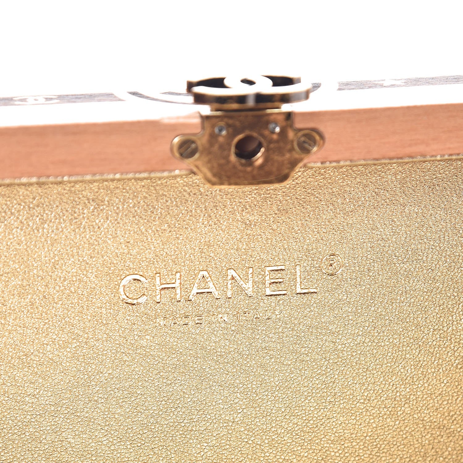 Chanel Wood Havana By Night Cigar Box Minaudiere Brown 6 of 7