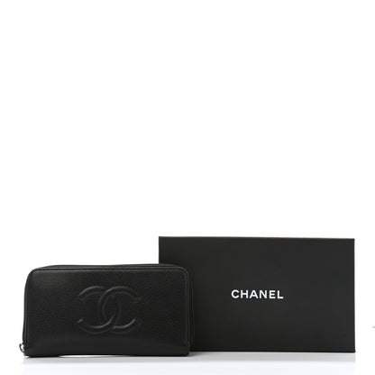Chanel Caviar Large Timeless CC Zip Around Wallet Black 9 of 9