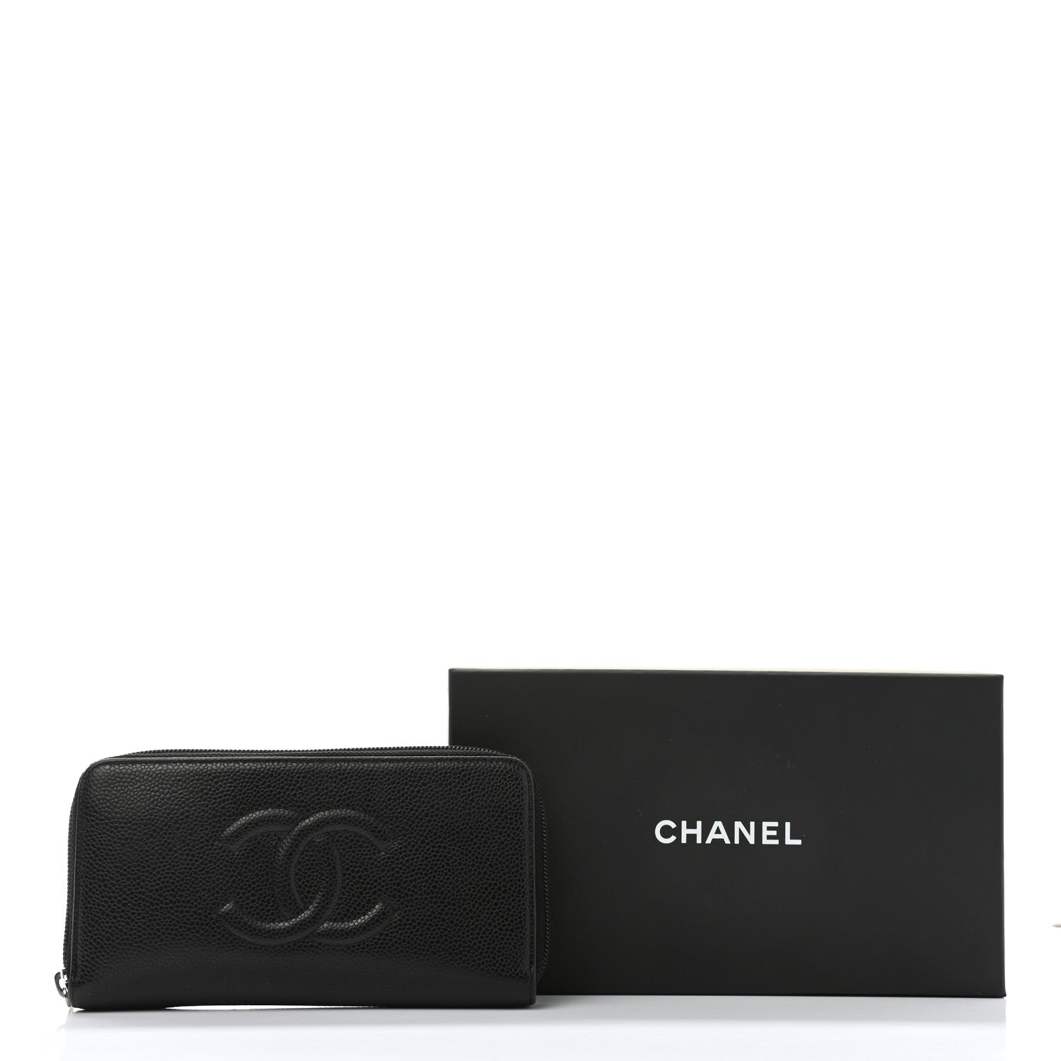 Chanel Caviar Large Timeless CC Zip Around Wallet Black 9 of 9