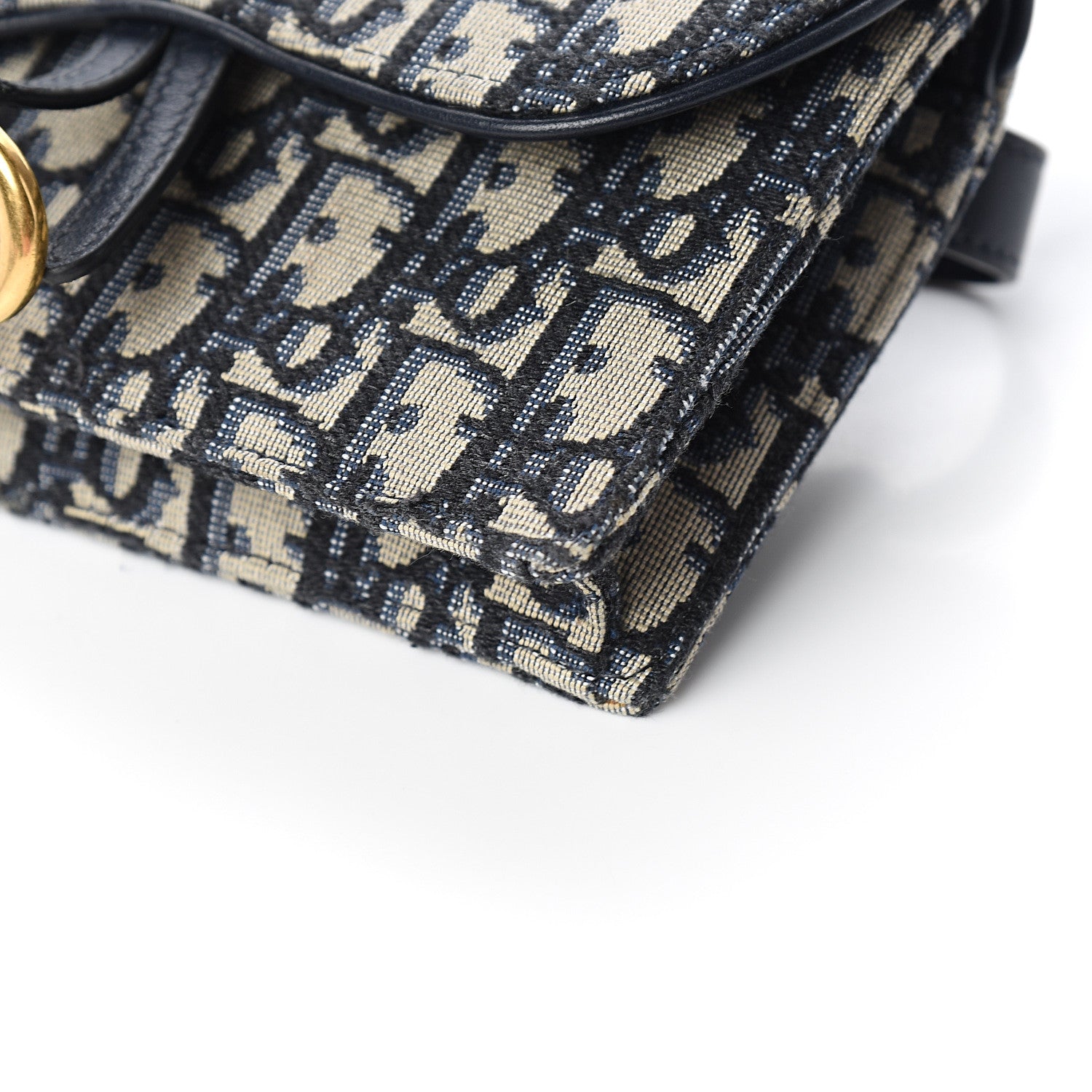 Christian Dior Oblique Saddle Belt Bag Blue 9 of 11