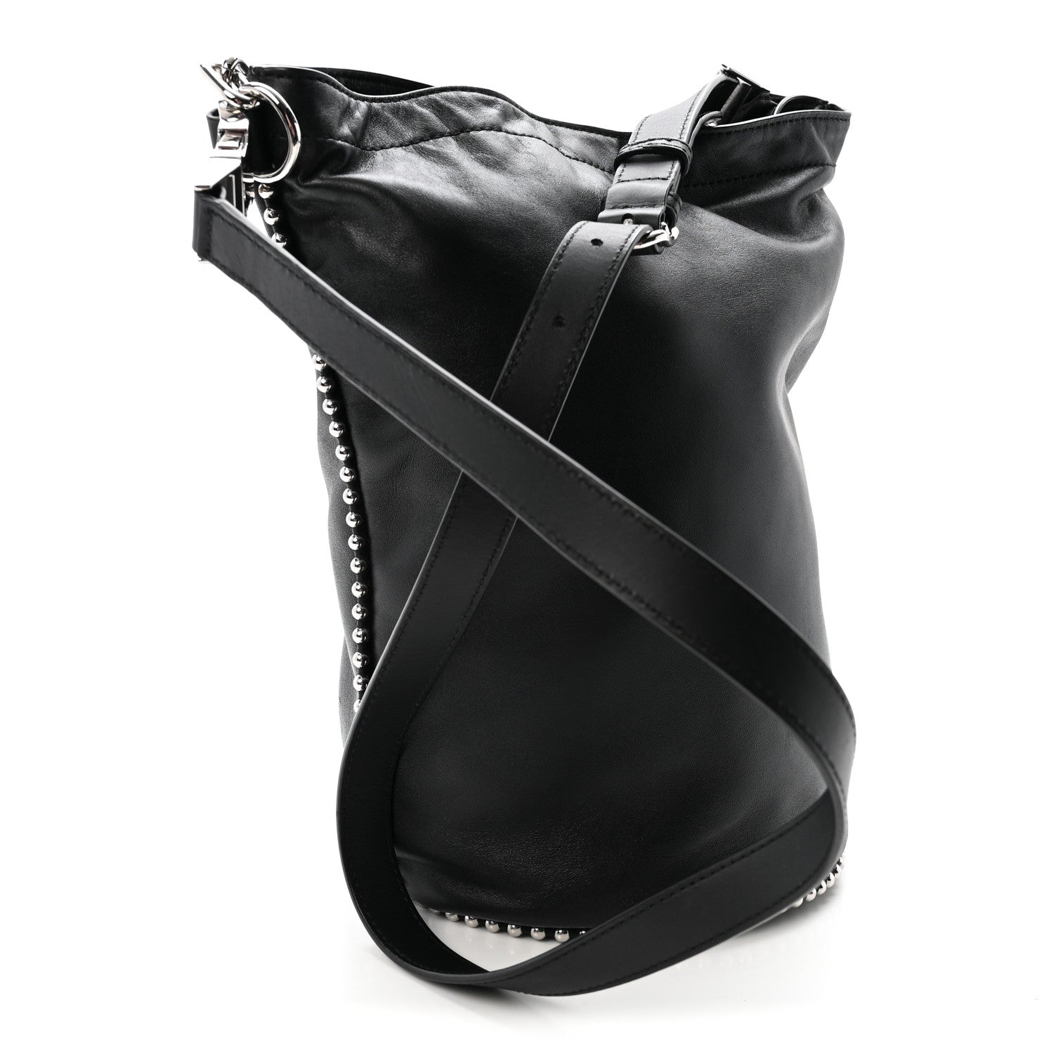 Alexander Wang Lambskin Attica Chain Dry Sack Bucket Bag Black 3 of 9