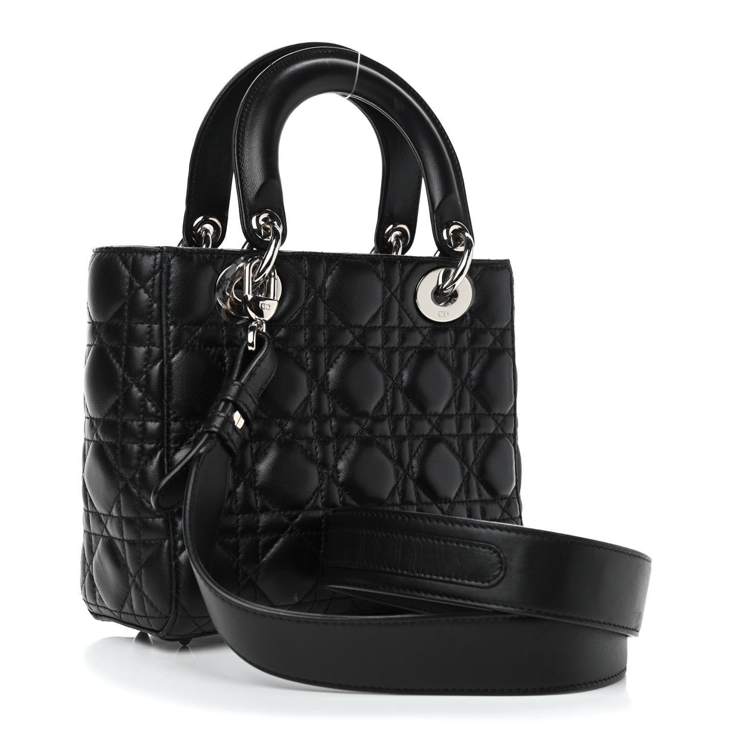 Christian Dior Lambskin Cannage Small Lucky Badges My Lady Dior Black 2 of 5