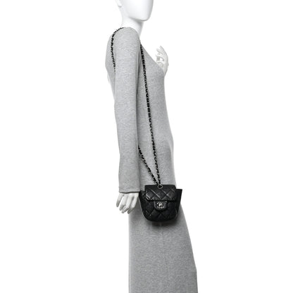 Chanel Lambskin Perforated Mini Flap Bag Black 2 of 10