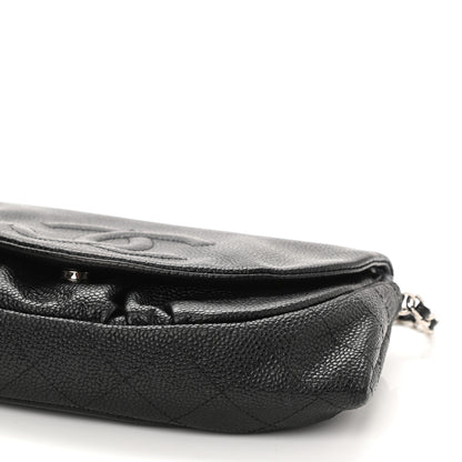 Chanel Caviar Half Moon Wallet On Chain WOC Black 11 of 12