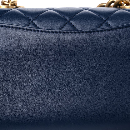 Chanel Calfskin Quilted Pearl Jewel Chain Flap Navy 10 of 10