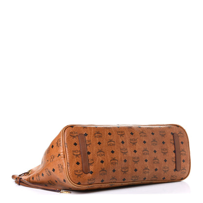MCM Visetos Large Liz Reversible Shopper Tote Cognac 6 of 16