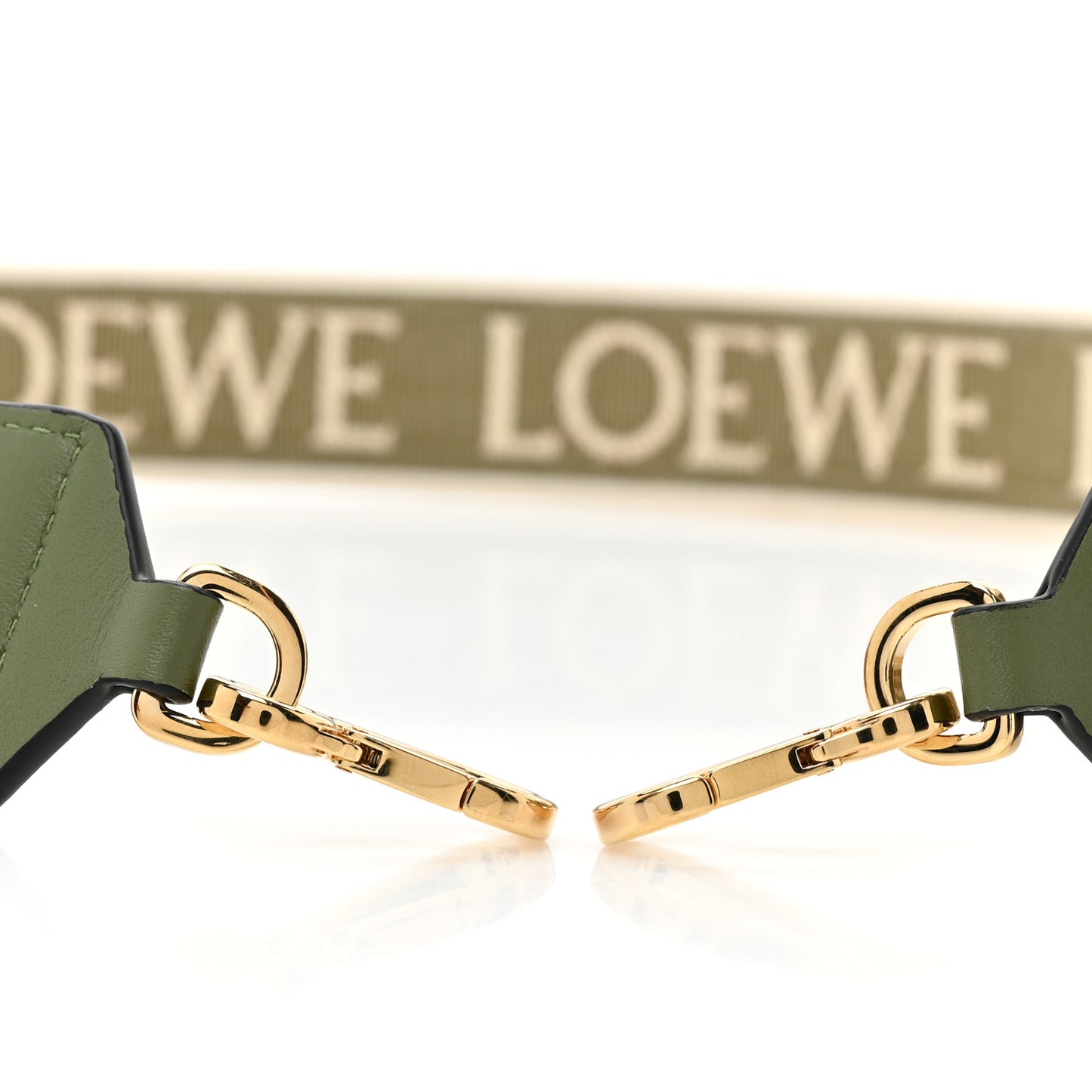 Calfskin Jacquard Anagram Strap Green