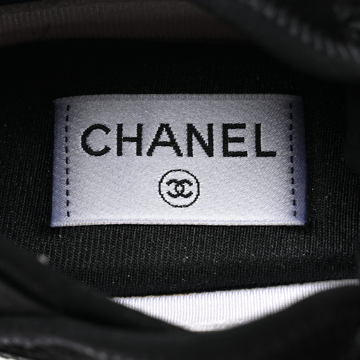 Chanel Velvet Calfskin Mixed Fibers CC Sneakers 40.5 Black 7 of 8
