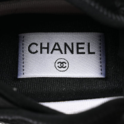 Chanel Velvet Calfskin Mixed Fibers CC Sneakers 40.5 Black 7 of 8