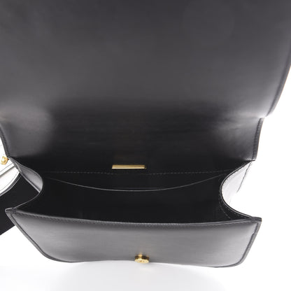 Prada City Calfskin Pionniere Saddle Bag Black White 4 of 7
