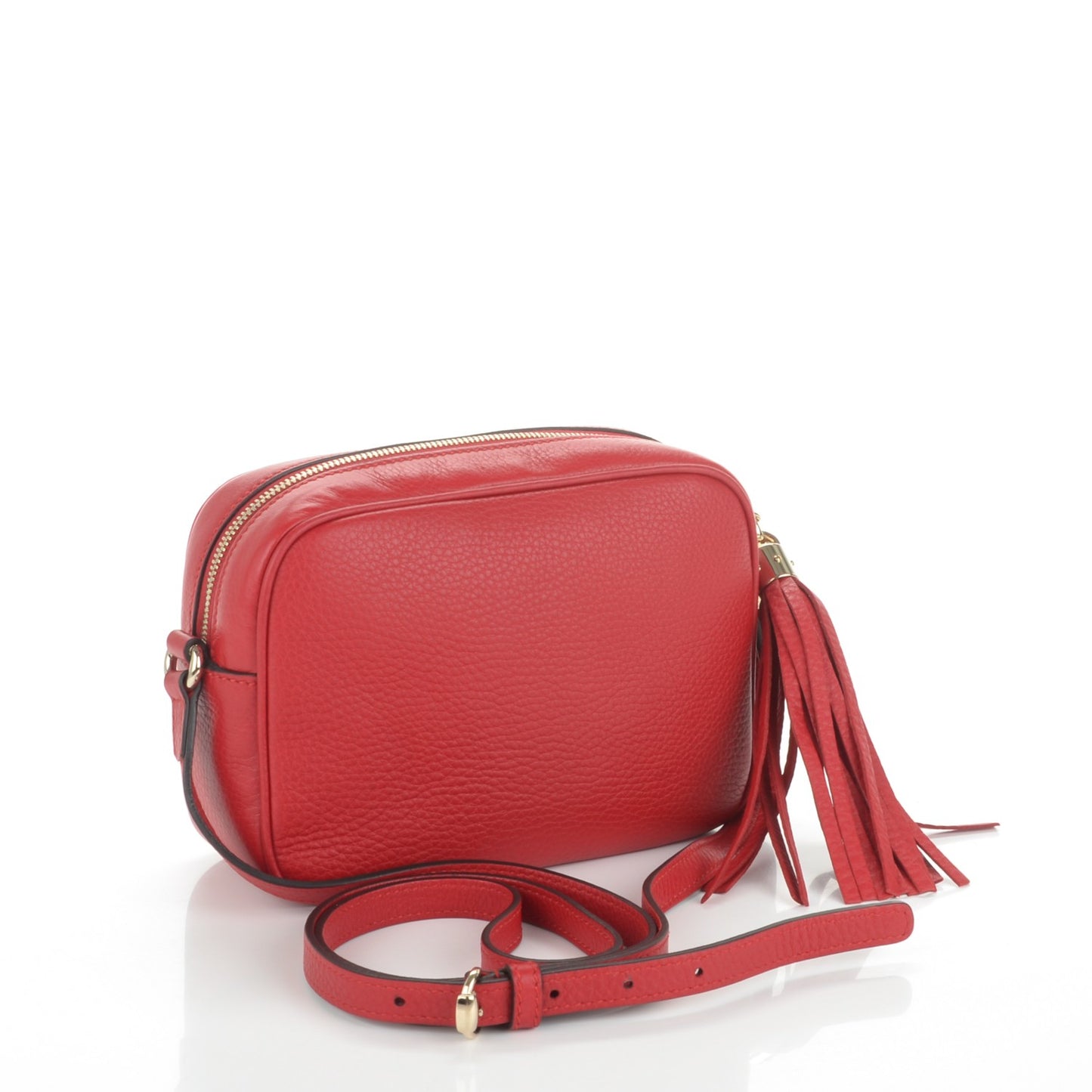 Pebbled Calfskin Small Soho Disco Bag Tabasco Red