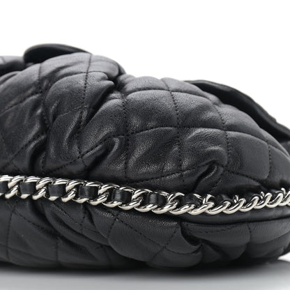 Chanel Washed Lambskin Quilted Medium Chain Around Messenger Black 11 of 11
