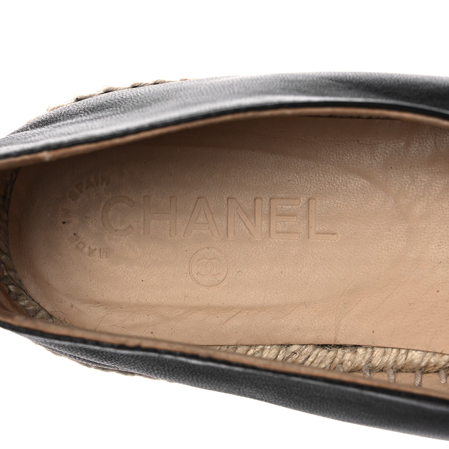 Chanel Lambskin CC Espadrilles 41 Black 7 of 9