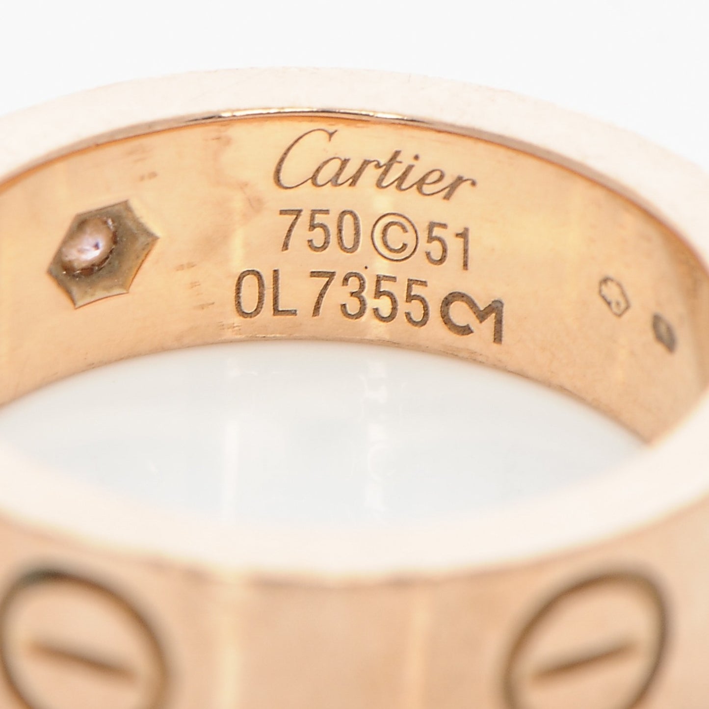 18K Pink Gold Pink Sapphire 5.5mm LOVE Ring 51 5.75