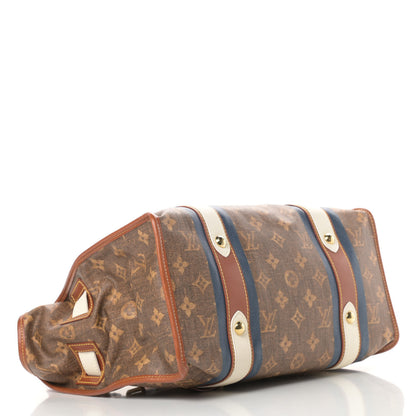 Louis Vuitton Monogram Rayures Tisse Sac GM Blue 4 of 11