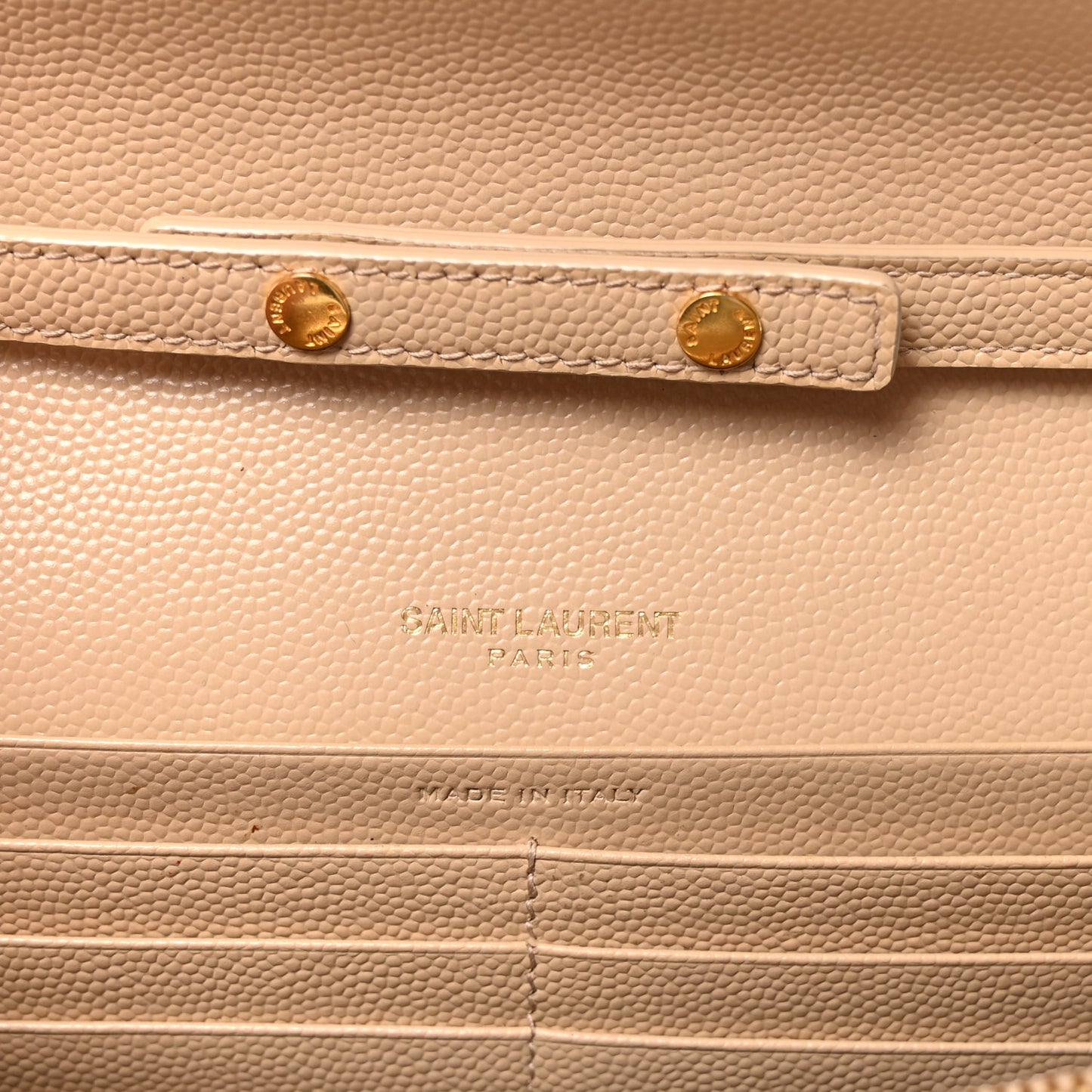 Grain De Poudre Matelasse Chevron Monogram Chain Wallet Nude Powder