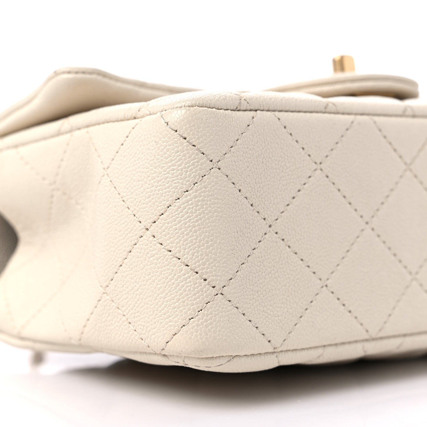 Chanel Caviar Quilted Mini Top Handle Rectangular Flap Beige 8 of 9