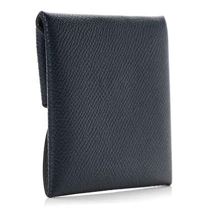 Hermes Epsom Verso Bastia Coin Purse Bleu Indigo Vert Amande 2 of 4