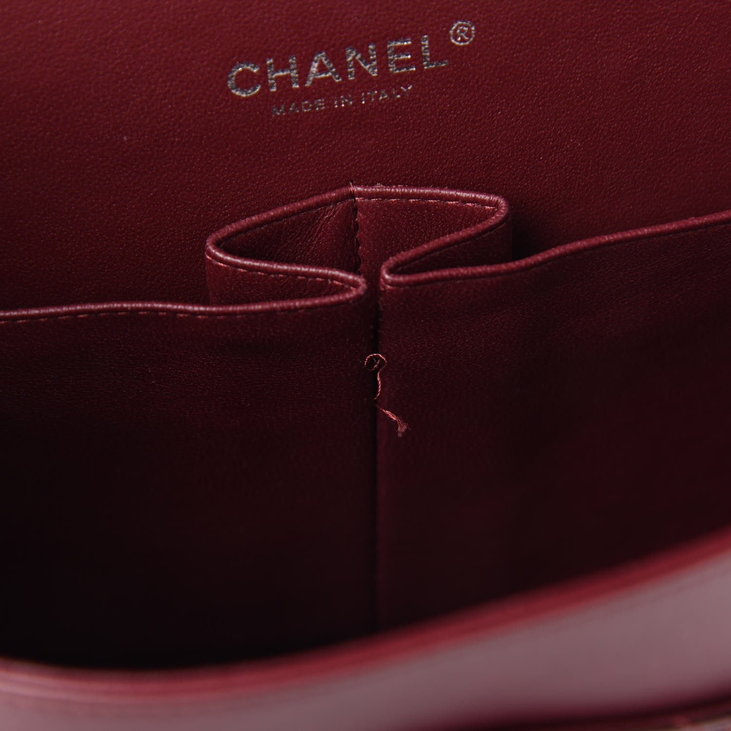 Chanel Striated Patent Quilted Jumbo Double Flap Burgundy 11 of 11