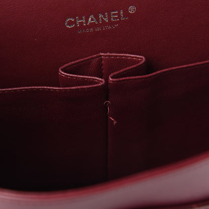 Chanel Striated Patent Quilted Jumbo Double Flap Burgundy 11 of 11