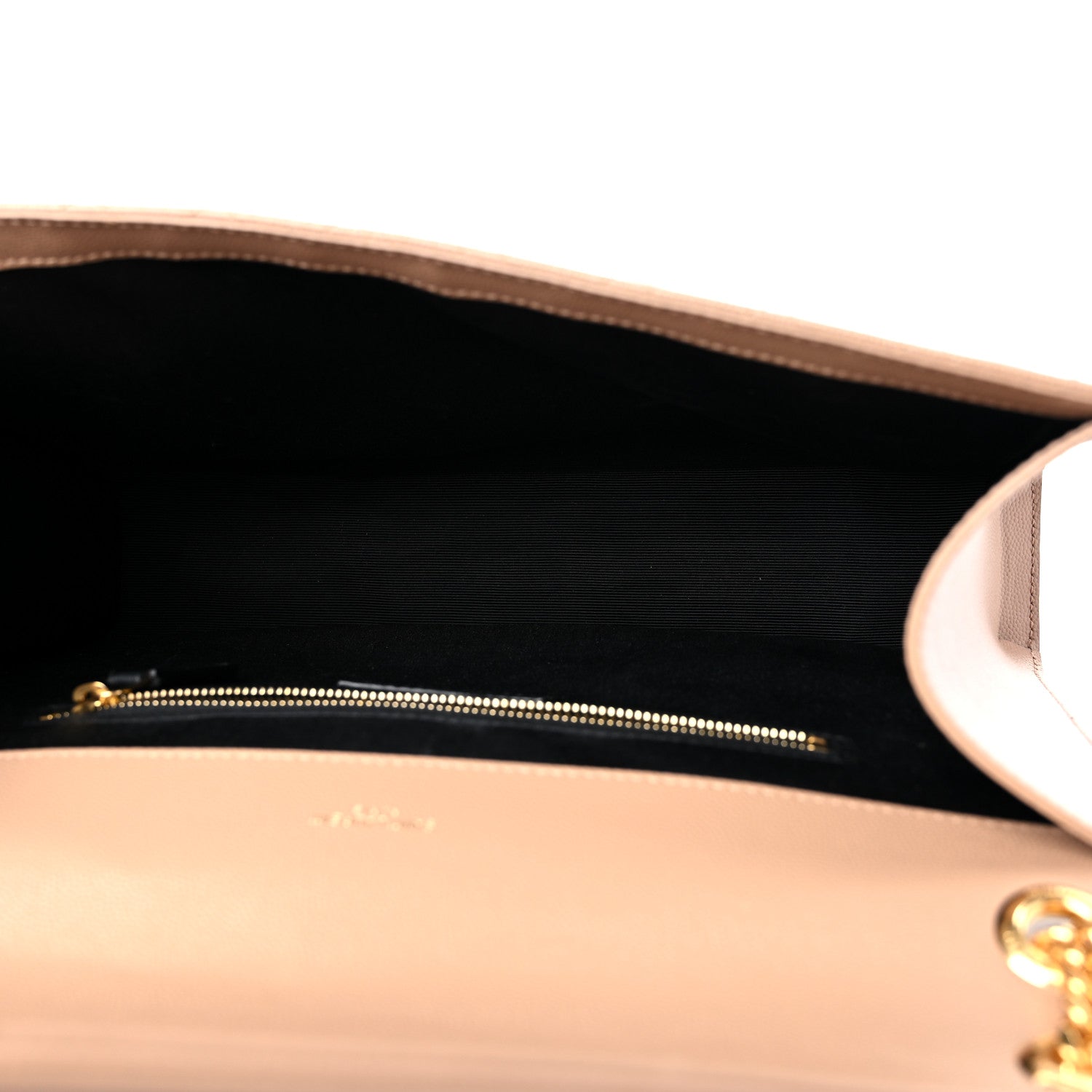 Saint Laurent Grain De Poudre Mixed Matelasse Large Triquilt Monogram Satchel Dark Beige 5 of 9