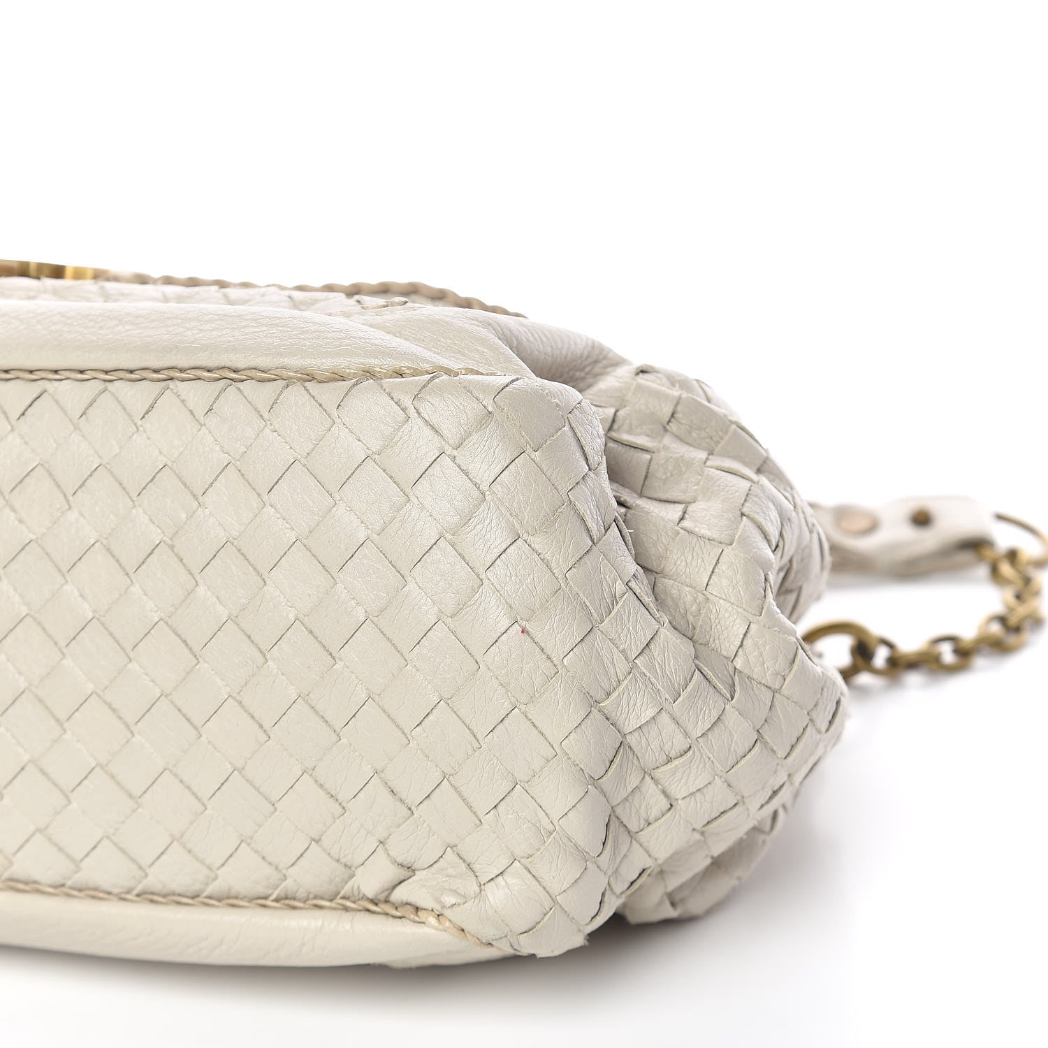 Bottega Veneta Nappa Intrecciato Napoli Shoulder Bag Cream 13 of 14