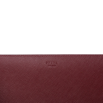 Prada Saffiano Continental Flap Wallet Granato 6 of 9