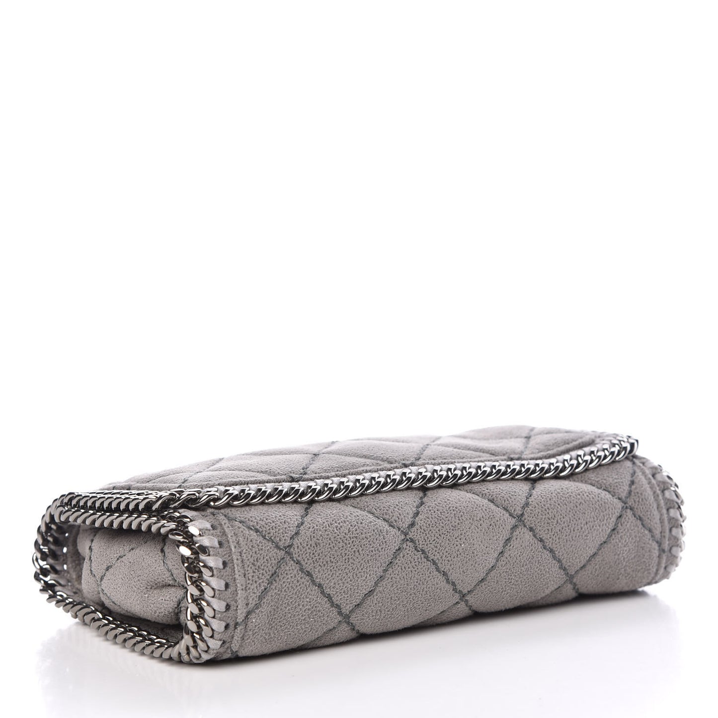 Shaggy Deer Quilted Falabella Crossbody Bag Light Grey