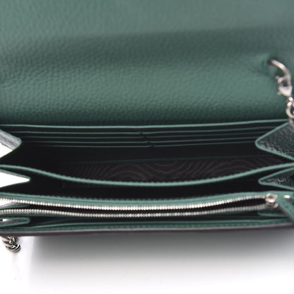 Gucci Calfskin Mini Dionysus Chain Wallet Emerald 4 of 9