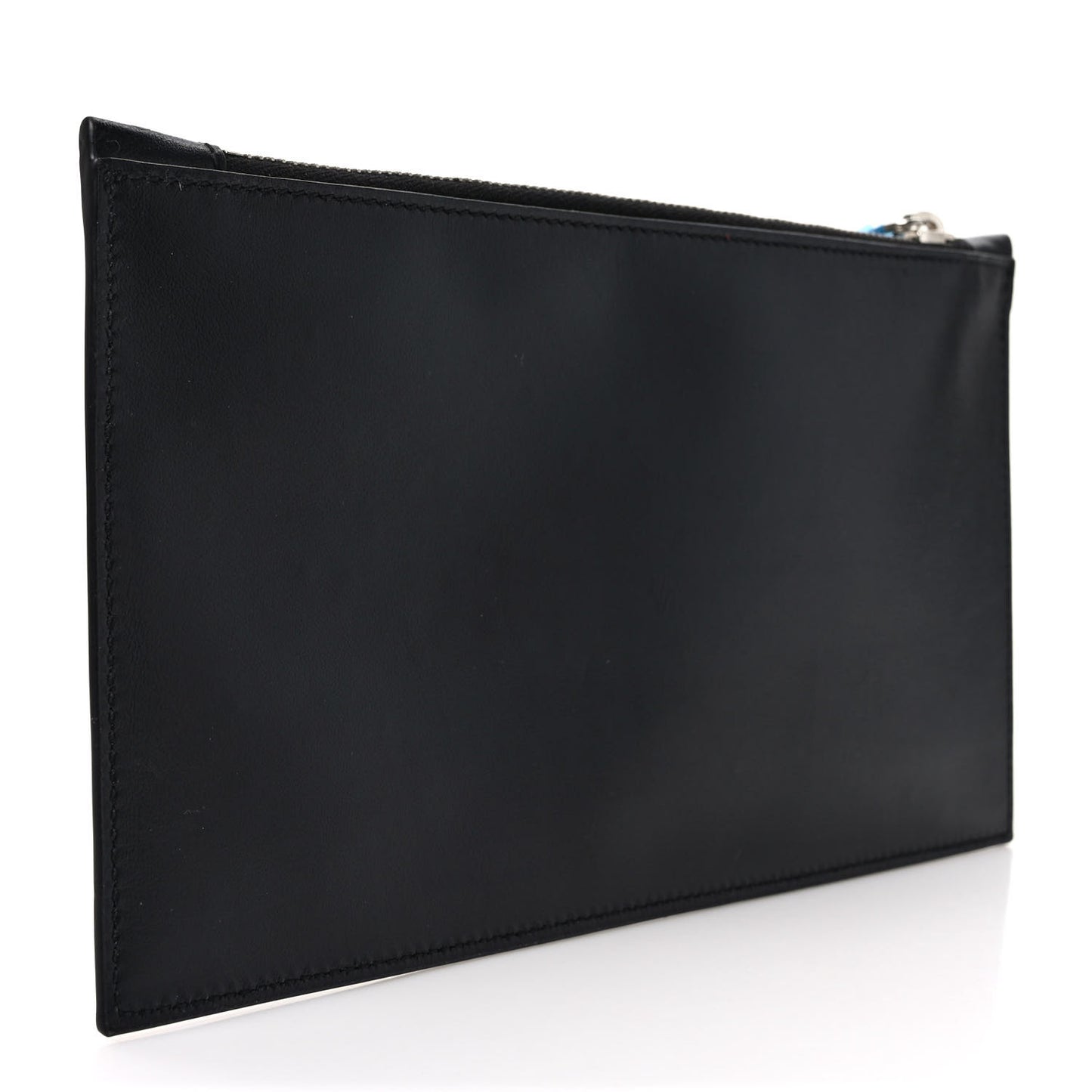 Coated Canvas Zip Pouch Black