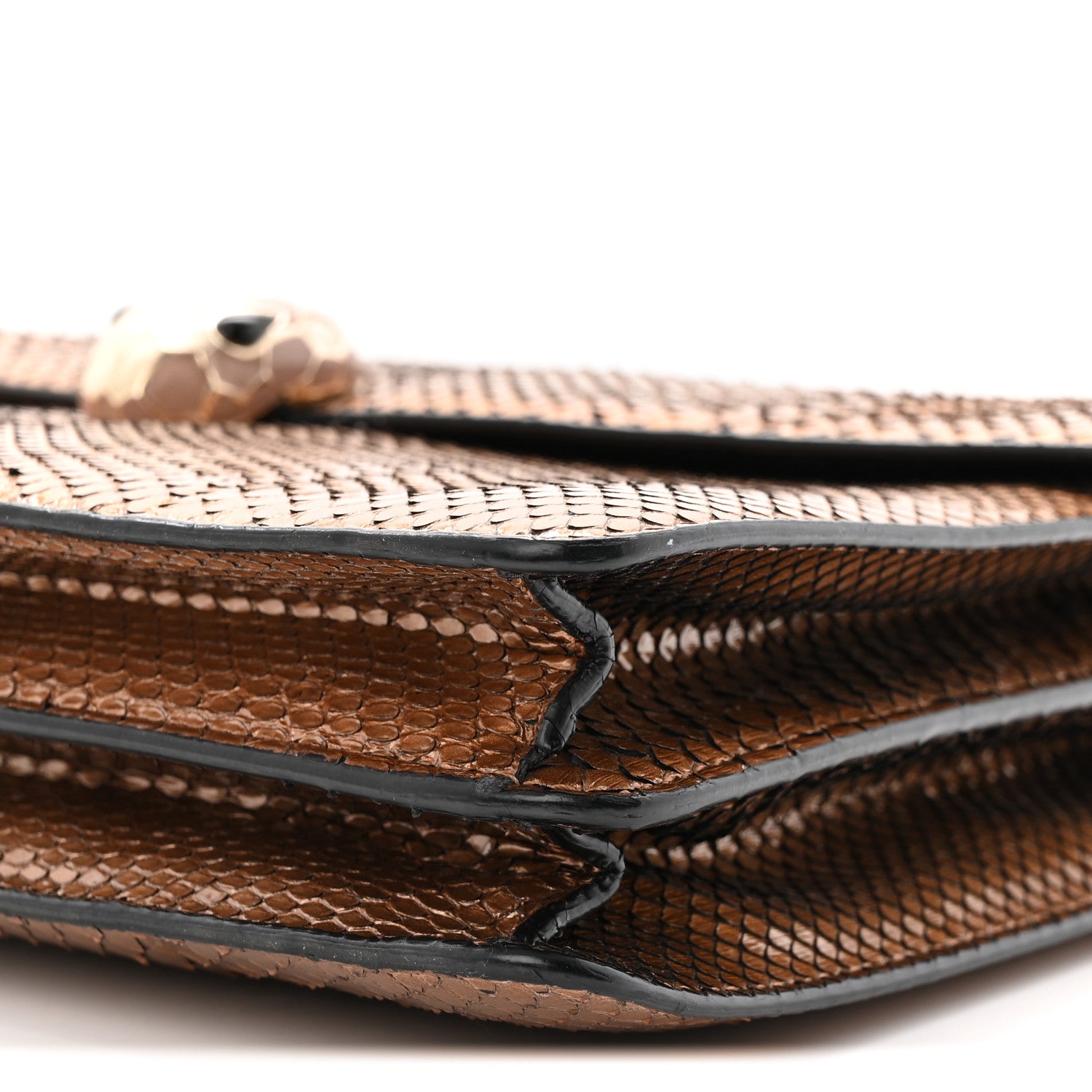 Bulgari Metallic Snakeskin Serpenti Forever Medium Shoulder Bag Gold 19 of 19