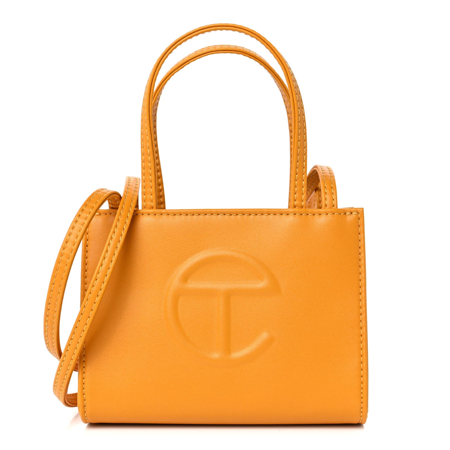 Telfar Vegan Leather Small Shopping Bag Mustard 1 of 9