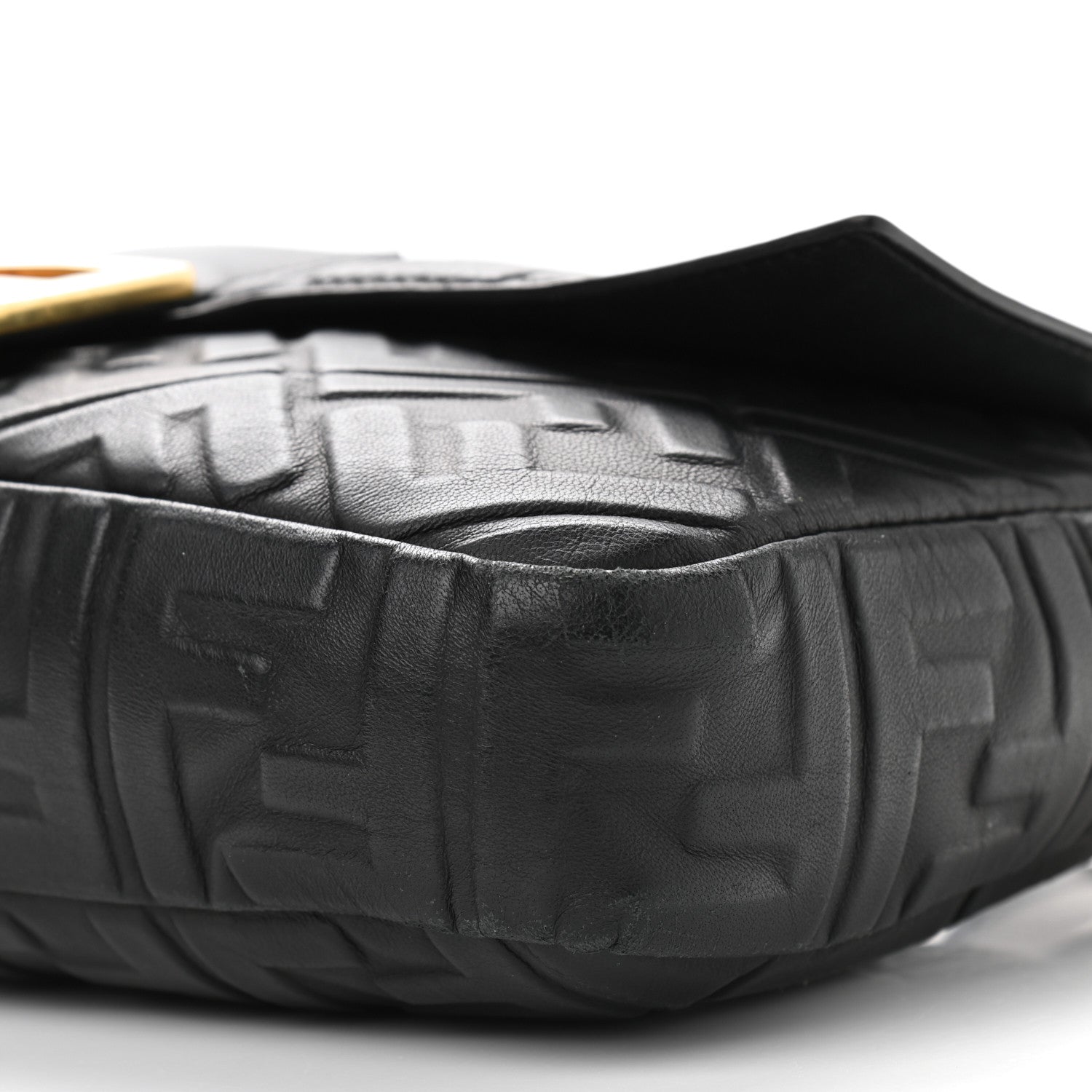 Fendi Nappa FF 1974 Embossed Large Baguette Black 11 of 13