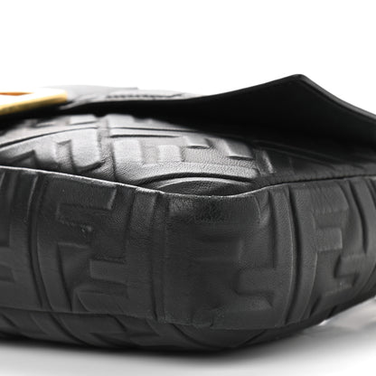 Fendi Nappa FF 1974 Embossed Large Baguette Black 11 of 13