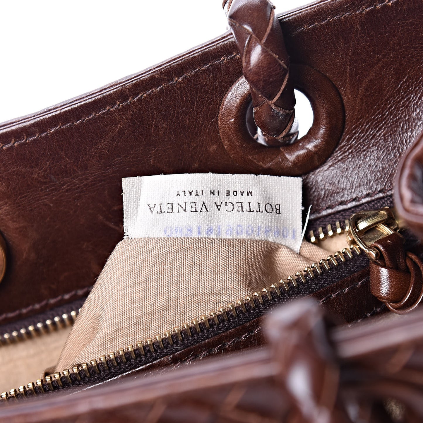 Nappa Intrecciato Woven Tote Ebano