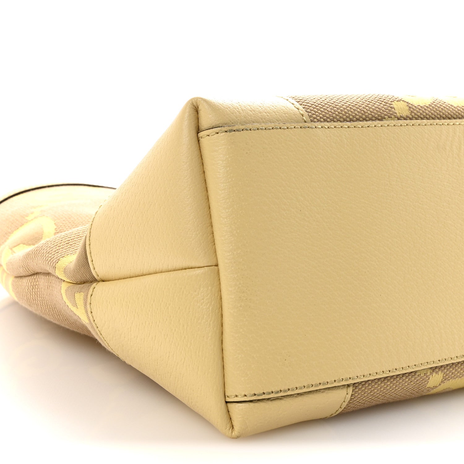 Gucci Monogram Jumbo GG Textured Dollar Calfskin Medium Ophidia Shopping Tote Beige Banana 9 of 10