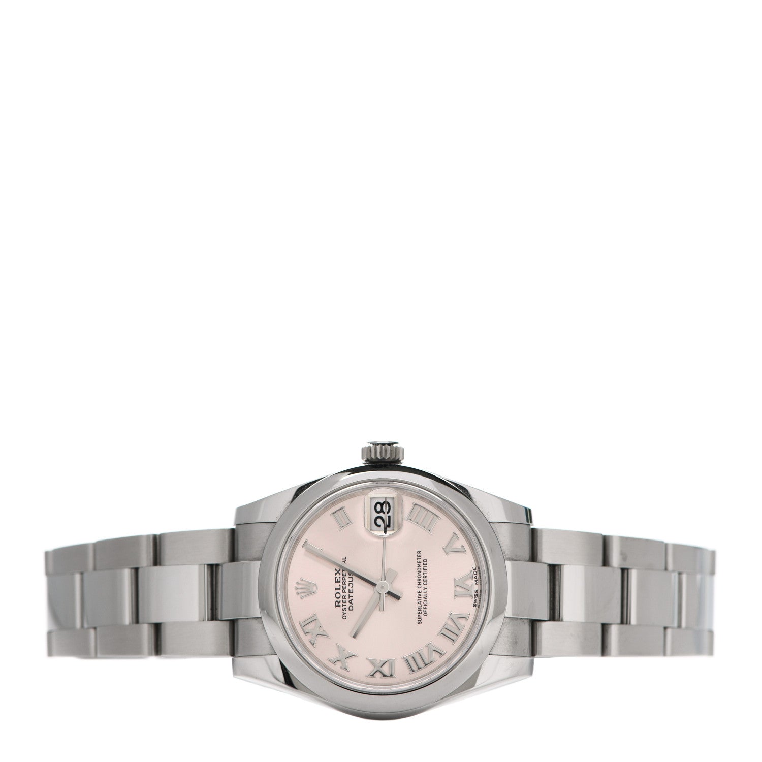 Rolex Stainless Steel 31mm Oyster Perpetual Datejust Watch Pink Roman 178240 2 of 5