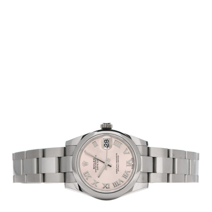 Rolex Stainless Steel 31mm Oyster Perpetual Datejust Watch Pink Roman 178240 2 of 5