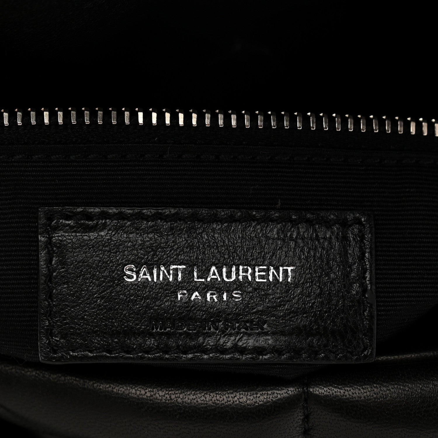 Saint Laurent Lambskin Quilted Medium Loulou Puffer Monogram Chain Satchel Black 6 of 10